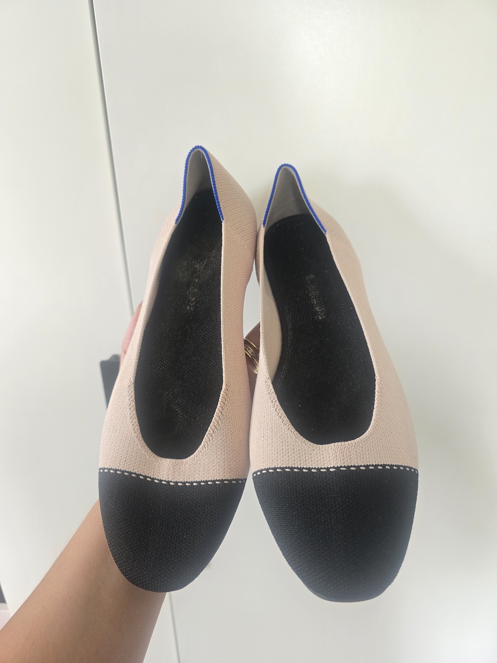 Rothy's Two-Tone Knit Ballet Flats